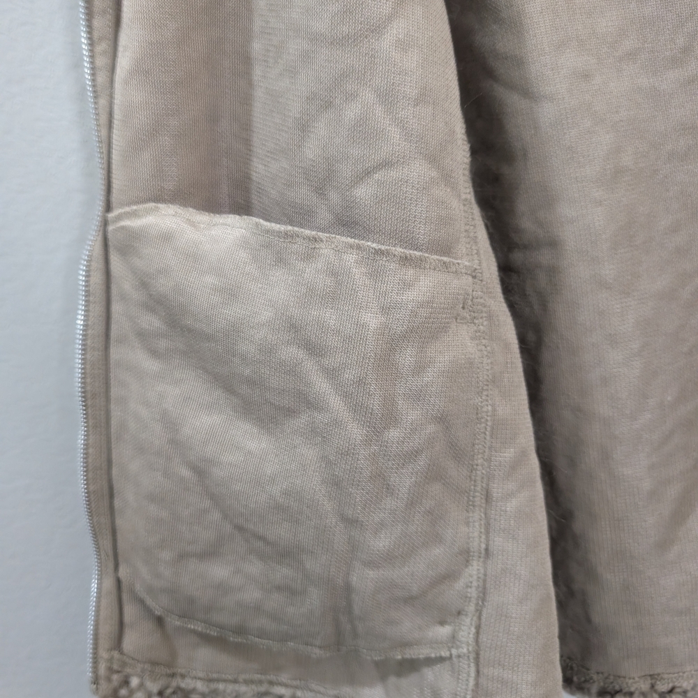 Fleece Zip-Up Jacket - Tan - Picture 9 of 10